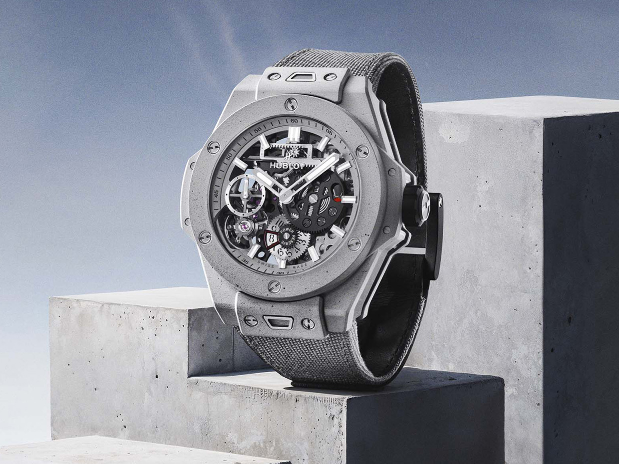 Hublot release Big Bang Meca-10 Concrete Jungle, this watch case is made from concrete!