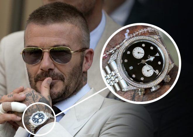 David Beckham uses Tudor Black Bay Bay Chrono Diamond in Wimbledon! Prize from Tudor for David Beckham’s 50th birthday