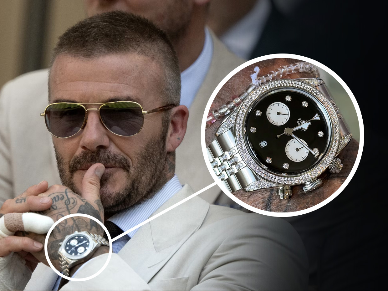 David Beckham uses Tudor Black Bay Bay Chrono Diamond in Wimbledon! Prize from Tudor for David Beckham’s 50th birthday