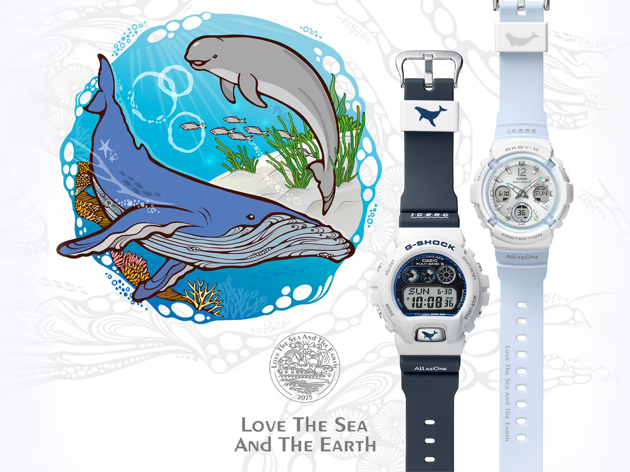 G-SHOCK X ICERC Japan released “Love the Sea and the Earth 2025” GW-6905K-7A and BGA-2800K-7A