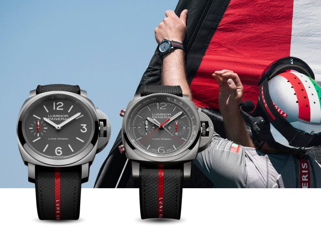 Panerai Release 2 Luminor Luna Rossa: Chrono Flyback Titanium Pam01654 & Luminor Three Days Pam01653