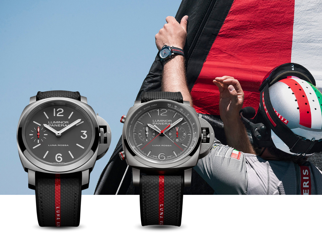 Panerai Release 2 Luminor Luna Rossa: Chrono Flyback Titanium Pam01654 & Luminor Three Days Pam01653