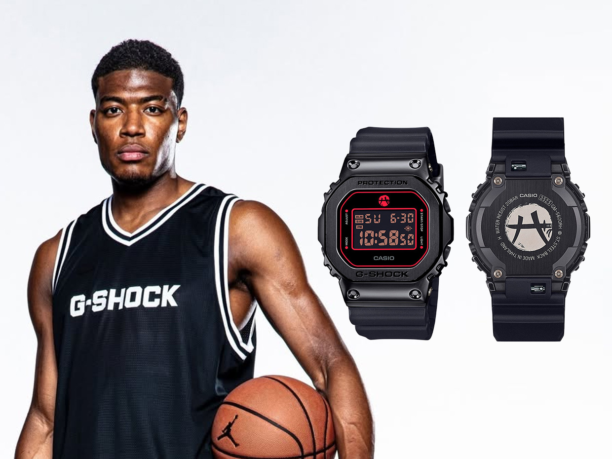 So the fifth collaboration, Casio is rumored to be released by G-Shock Rui Hachimura GM-5600RH-1