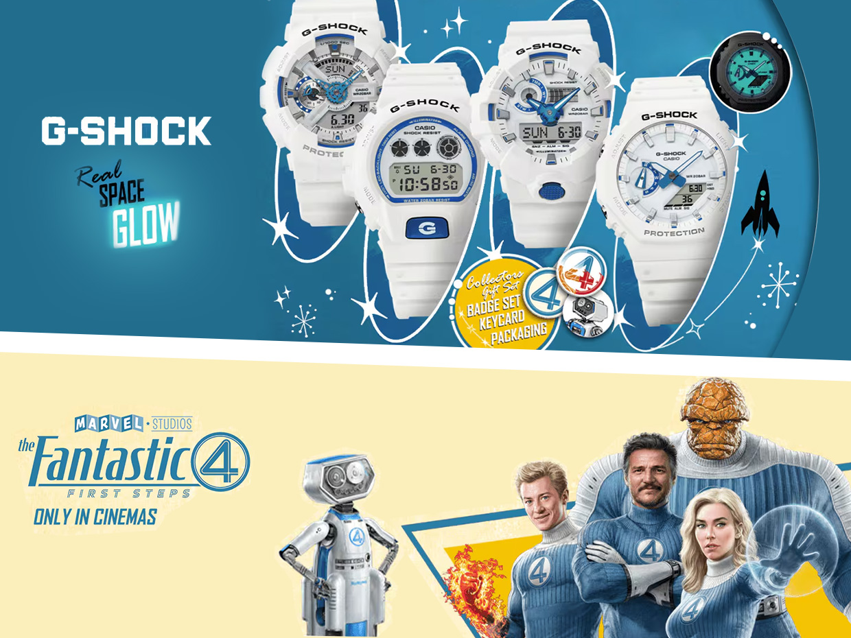 G-Shock X Marvel Studios: Fantastic First First Steps series released 4 collections “Real Space Glow” Collection