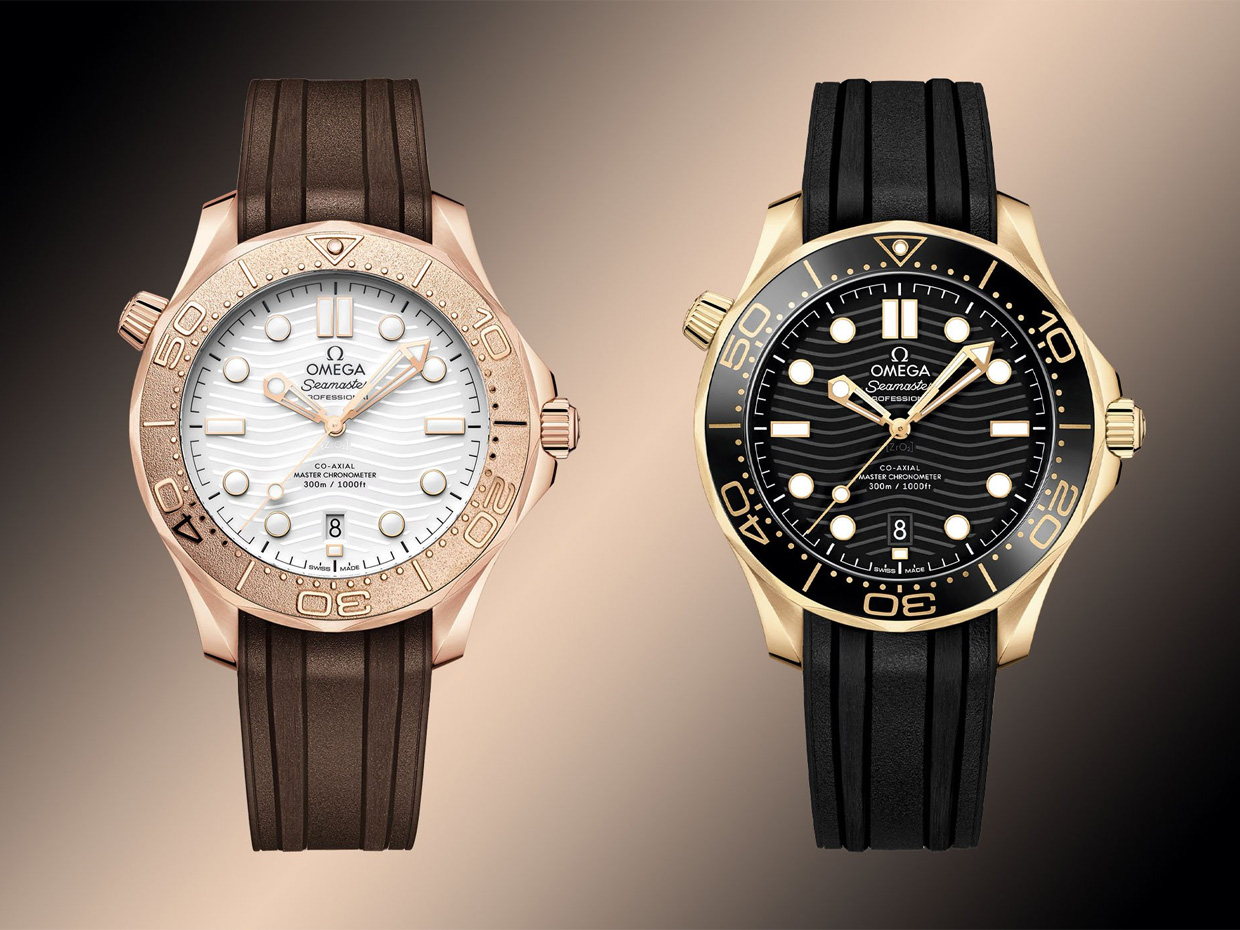 Omega released Seamaster Diver 300M Moshine and Sedna Gold Edition versions