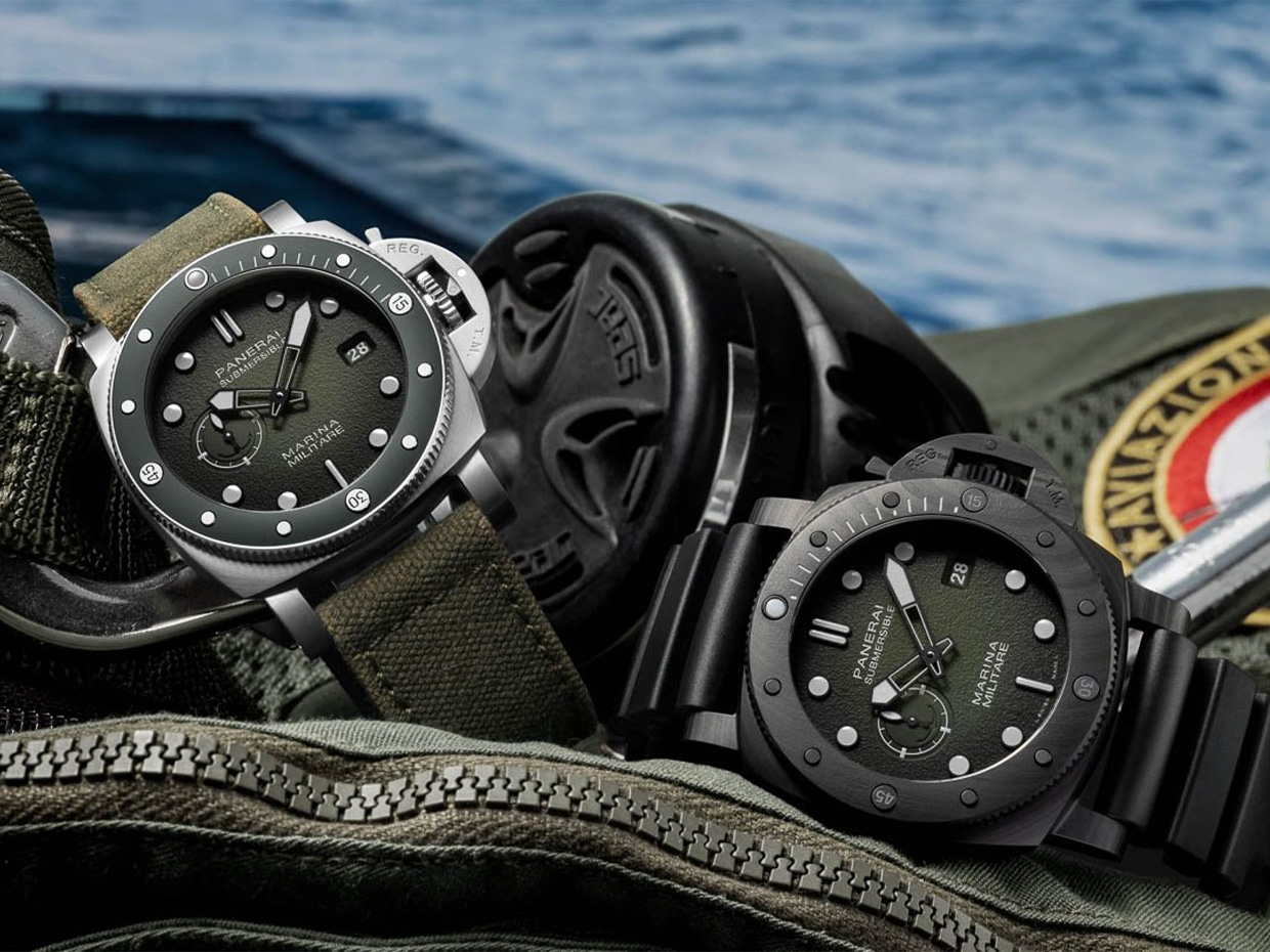 Panerai released Submersible Marina Militar Models Pam01697 & Pam01698 dedicated to Aviazione Navale