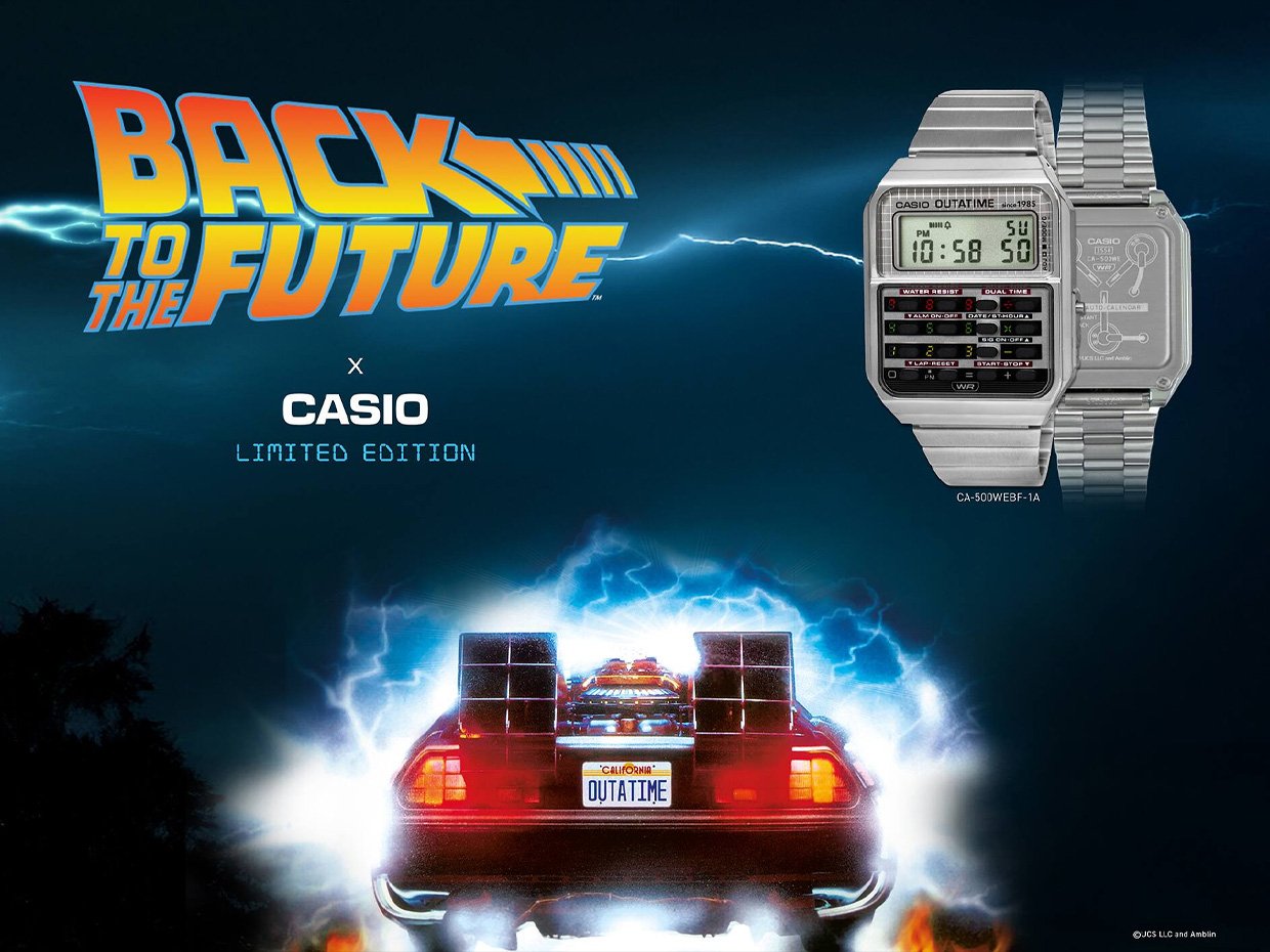 Coming Soon: Casio Vintage Calculator CA-500WEBF -1A Returns to the Future 40th Anniversary Limited Edition