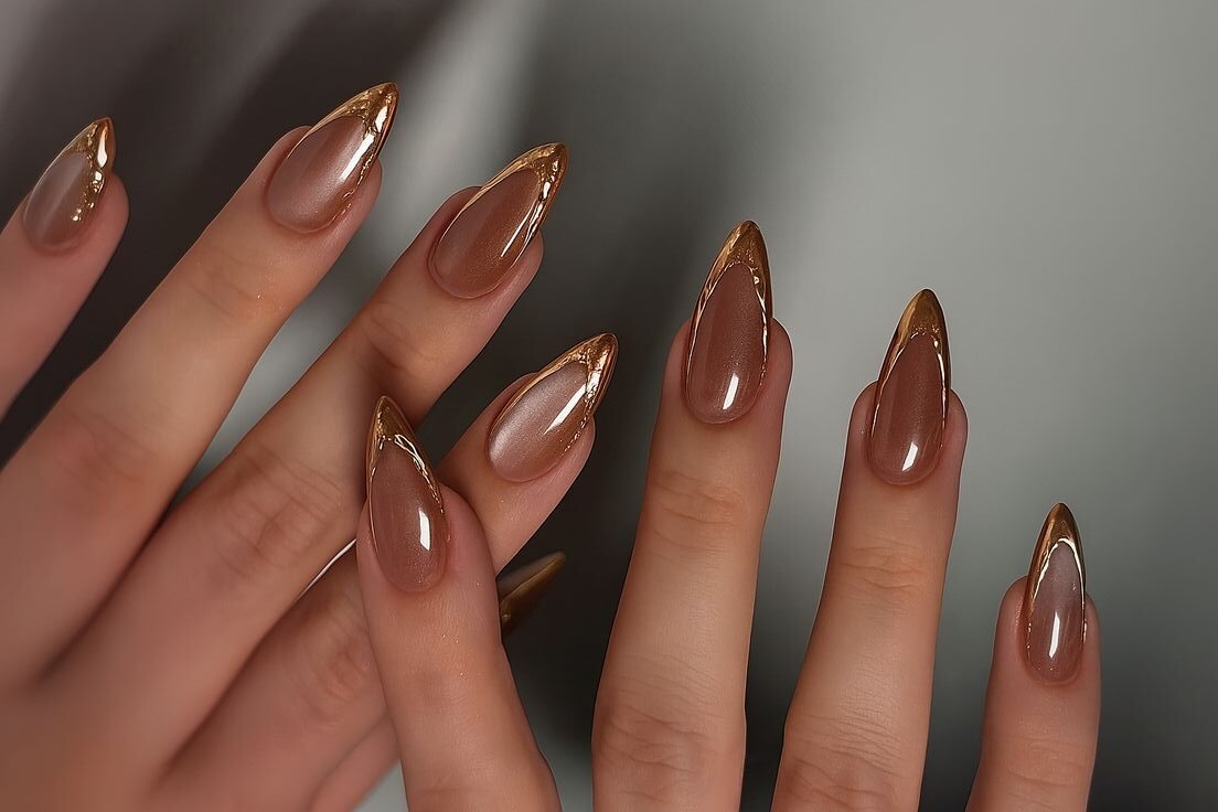 Copper Nails are the Latest Nail Art Trend, Elegant and Luxurious Accessories Look Even More Beautiful